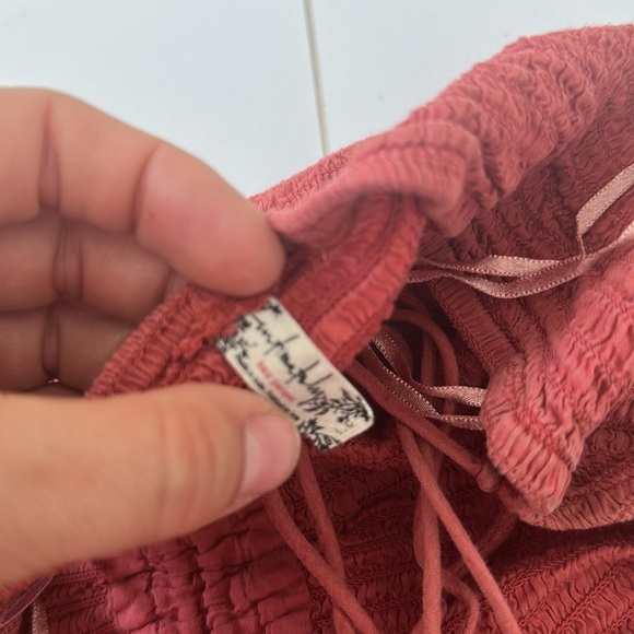 Intimately Free People Beach Babe Dress Women Large  Rust Strapless Ruffle Hem - Picture 4 of 6